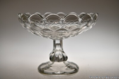 c. 1860s MIRROR by Multiple FLINT COLORLESS 7 1/4  W Open Compote