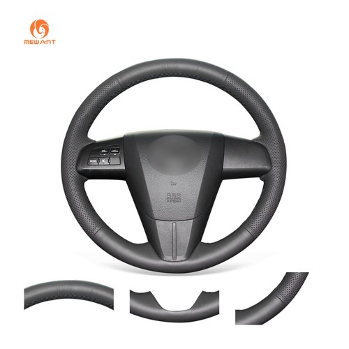 MEWANT Black Artificial Leather Steering Wheel Cover For BMW 3 Series E90 E91 E92 E93 - View #2