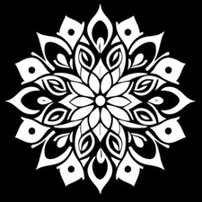 Mandala Boho Renderización Vinilo Calcomanía Ventana Coche Tableta Notebook Vasos Laptop