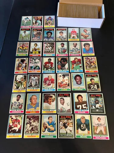 1974 Topps Near Set--482 of 528- Unitas, Stabler, Foreman - many stars- ex/mint