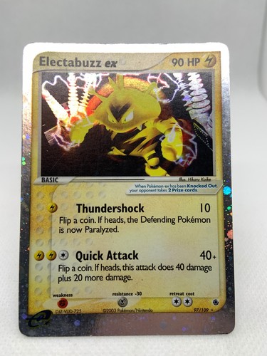 Electabuzz EX 97/109Holo Ultra Rare Ruby & Sapphire 2003 Pokemon - Picture 6 of 17