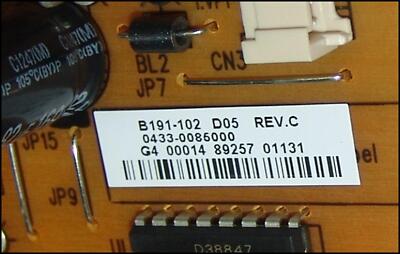 FUENTE DE ALIMENTACIÓN B191-203 TOSHIBA 40L7335D