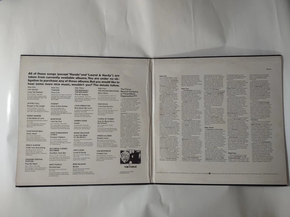 THE FORCE WB PRO 596 Vinyl LP Record Fleetwood Purple Jethro Foghat Van Morrison - Image 3 of 4