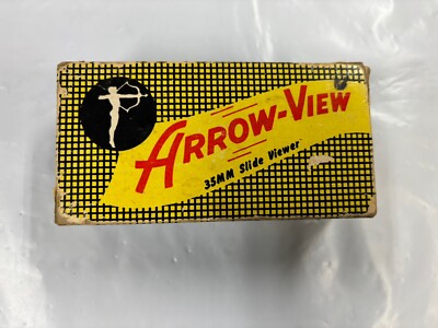 Vintage Retro Arrow View 35 MM Slide Viewer Grey In Box Magnify Photos 