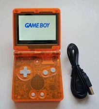 Nintendo Game Boy Advance GBA SP Clear  orange System AGS 101 ips v5 lcd