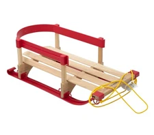 Superio Wooden Toddler Sled- Wooden Sleigh for Baby, Toddlers, and Kids