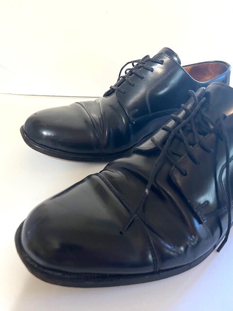 SAOLA Scarpe eleganti uomo Cole Haan taglia 10 1 2 D in pelle nera con lacci punta a cappuccio