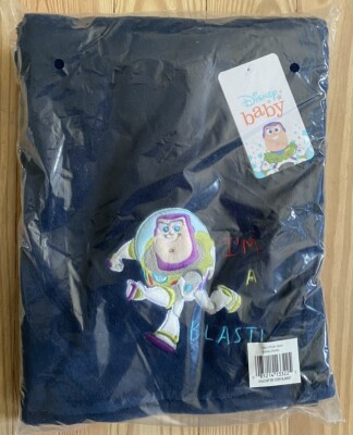 Disney Magic Buzz Lightyear Toy Story I'm a Blast Baby Blanket NWT 40 x30  Blue