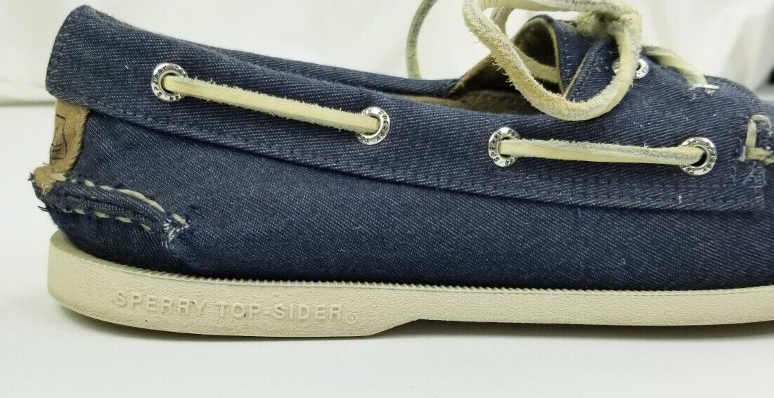 Sperry Top-Sider 11M Men\'s Blue Denim Sailboat & Embossed Heel Logo Boat Shoes Men main image 4