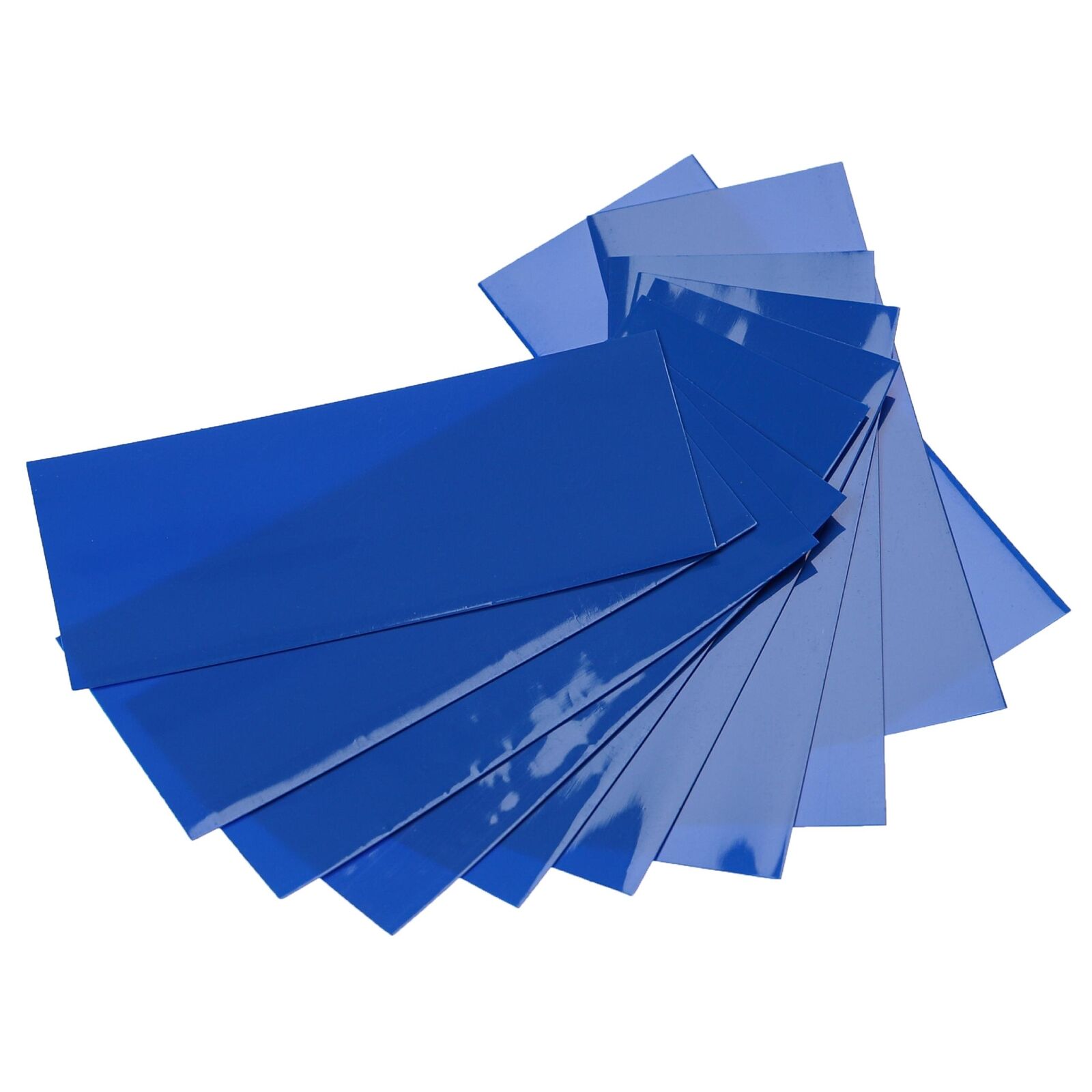 10x Akku Schrumpfschlauch PVC für 18650 Akku-Zellen Blau 7,2x3cm
