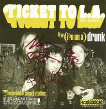 Urge Overkill Autographed Ticket To L.A. 7 Inch