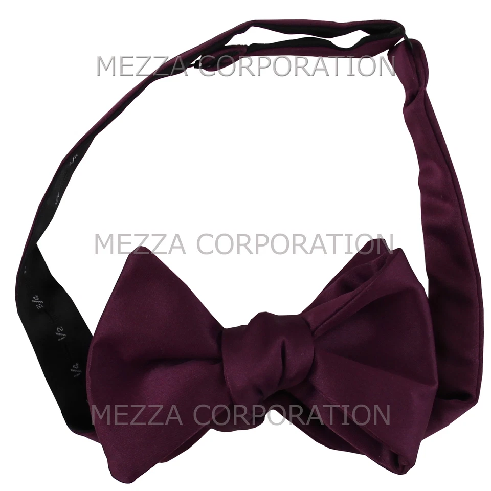 New Men's Formal Vest Tuxedo Waistcoat with free style self-tie Bowtie eggplant - Image 4 of 4