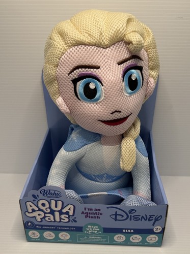 Wahu Medium Aqua Pals Disney Frozen Elsa Plush Water Toy ~ Aquatic Plush ~ New - Picture 4 of 12