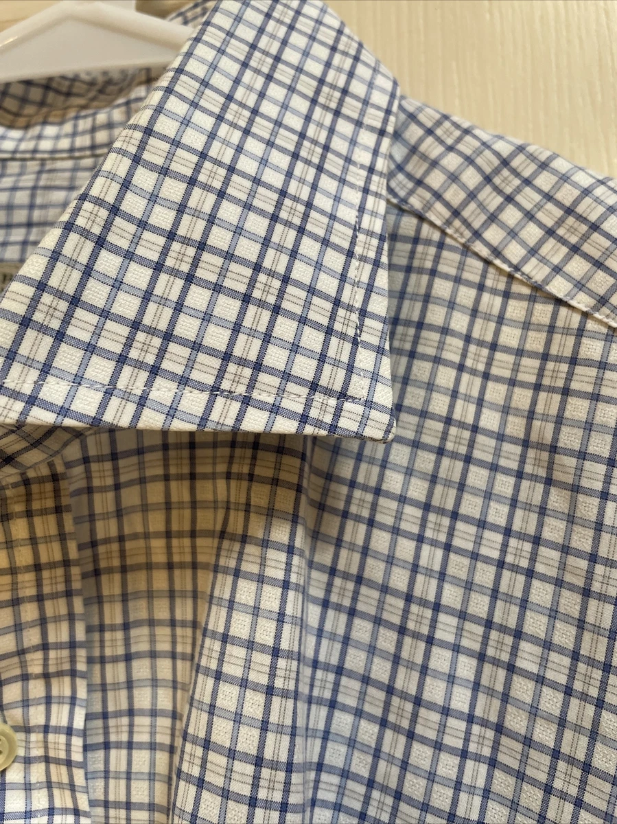 Burberry shirt with plaid cuffs deals