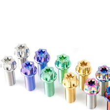 M10×25mm Pitch 1.25/1.5mm Titanium Screws Motorcycle flange Inner torx Bolts