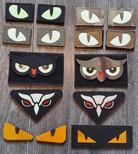 Reflective Eyes Cat Owl Yellow Hook & Loop Patches Tactical Morale FREE P&P