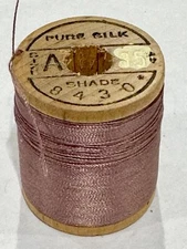VTG Silk Thread BELDING CORTICELLI Mauve Pink Fly Fishing Tying Sewing 8430