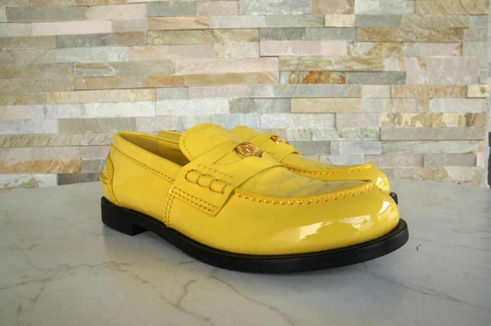 Zapatillas Miu 39,5 Mocasines Zapatos Bajos Charol Suela Amarilla Nuevas Anteriormente Foto 2 de 4