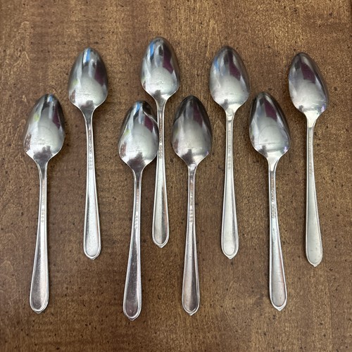 Oneida Nobility Plate Royal Rose Set of 8 teaspoons Flatware SP - Picture 6 of 6
