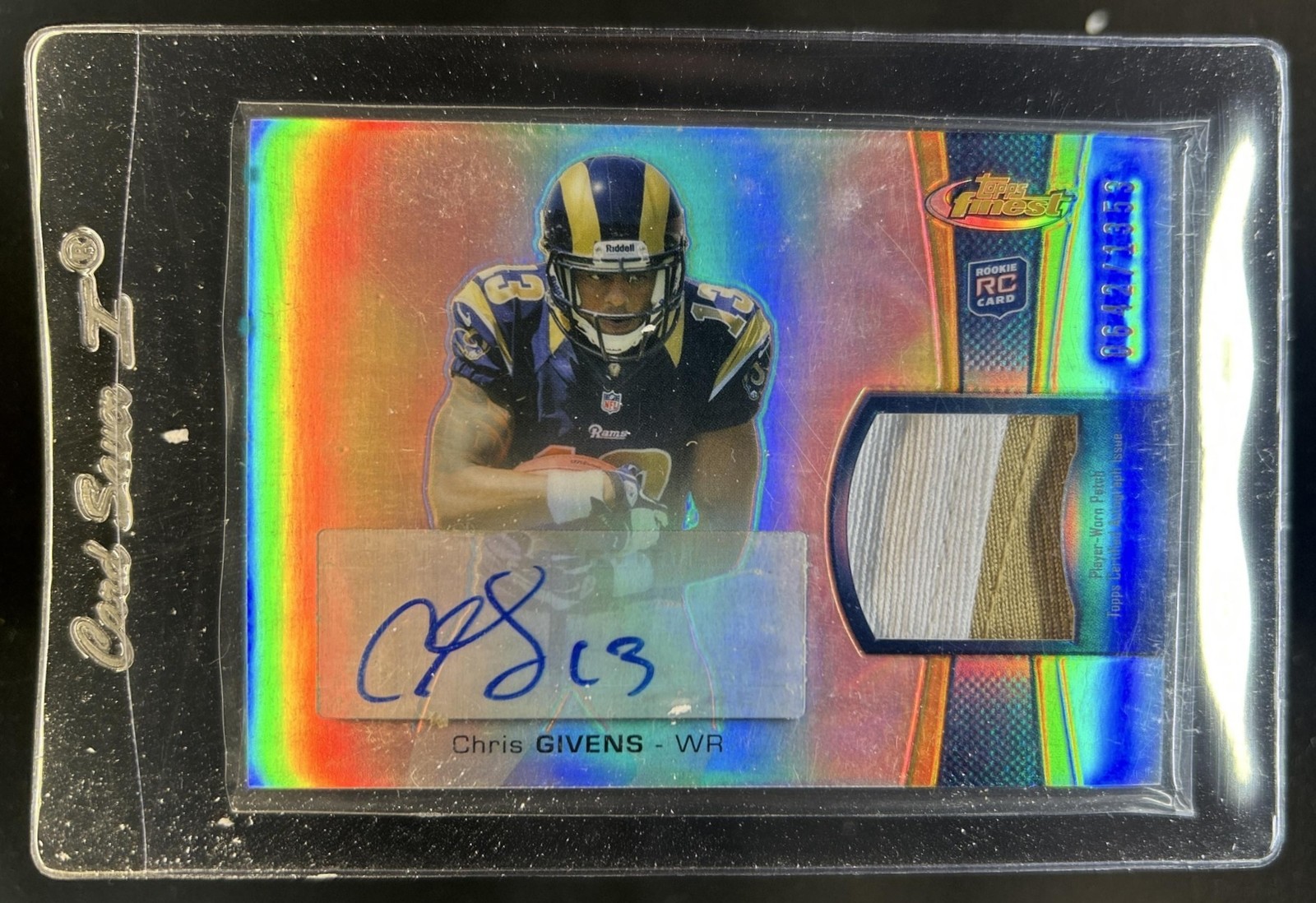 Chris Givens Finest Rookie Autograph Patch #RAPCGI Refractor