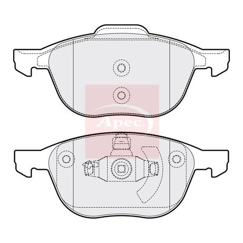 Mazda 5 Cr 2005-2010 BremsbeläGe Vorne Apec PAD1415 (R90)-image
