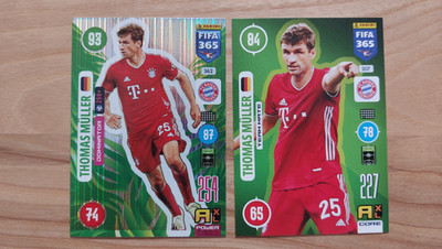 Thomas Müller 2 x Panini Card Adrenalyn XL FIFA 365 2021 Dominator 362 + Base 78