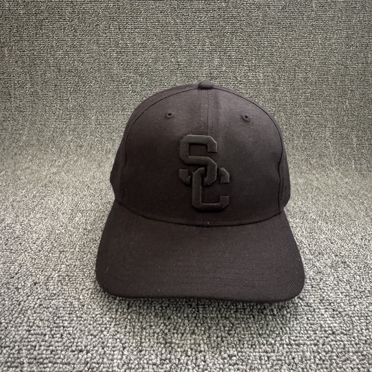 '47 Brand USC Trojans Fitted Cap Black Curved Brim 6 7/8 NCAA Hat