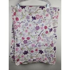 Pottery Barn Kids Garden Party Purple Twin Flat Sheet Paisley Floral Multicolor