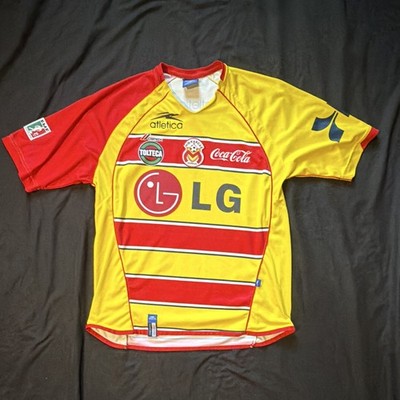 Atletica Short Sleeve Soccer Jersey Yellow/Red Polyester Size L Regular