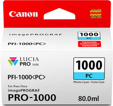Canon PFI-1000 Genuine Photo Cyan Ink Tank, Compatible with Imageprograf PRO-100