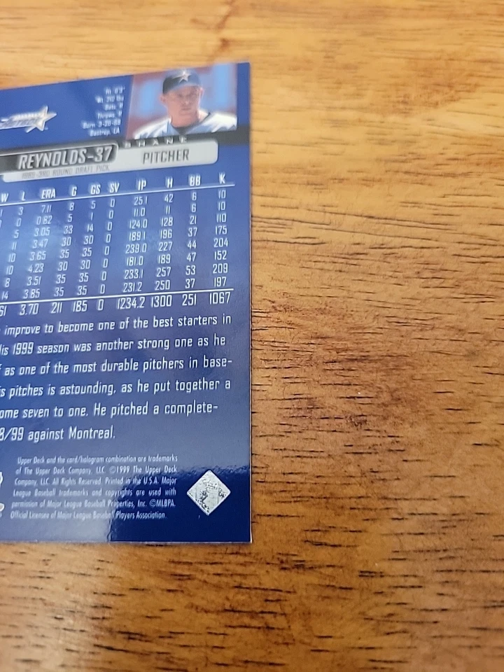 2000 Upper Deck - Shane Reynolds #130 - Image 4 of 4