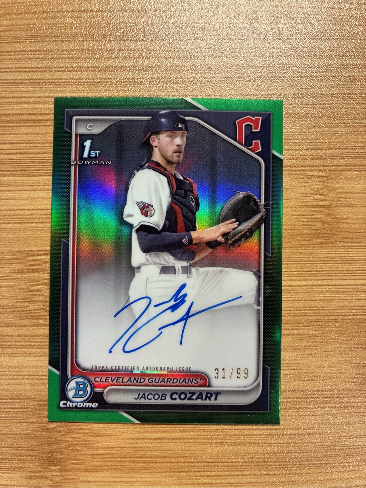 2024 Bowman Chrome Draft Green Lava Refractor Jacob Cozart /99 ROOKIE 1st AUTO