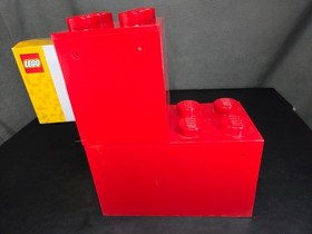 RARE LEGO Display! 2 Piece Brick Shelf Set 12X6  & 6X6 Red NEW IN BOX #4117