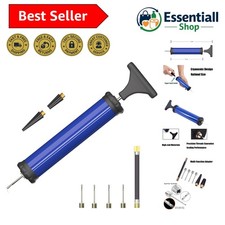 Portable Manual Ball Pump Kit Inflator for Basketball, Football More