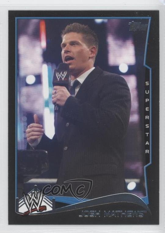 2014 Topps WWE Black Josh Mathews #76 0w6