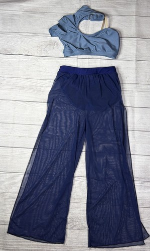Patrick J Contemporary 2 Piece Dance Competition Costume CXL Child XL Blue Navy