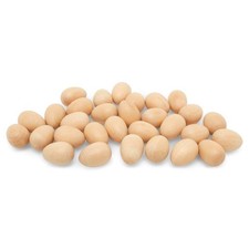 Unfinished Wooden Wren Eggs 7/8 inch, Bag of 50 Mini Natural Wood 