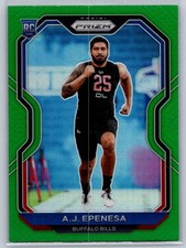 2020 panini prizm football a.j. epenesa green prizm rc #313