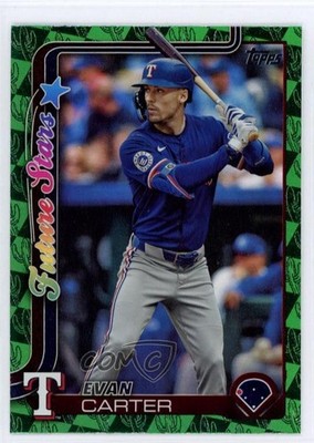 2025 Topps Series 1 Spring Training Green Foilboard 47/99 Evan Carter #288 0n64