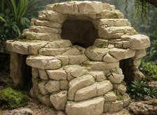 Beige Polyresin Cave Aquarium Decorating