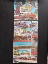 Djibouti 3 Train TGV Locomotive MNH Neuf 531 à 533 1981 Bloc Luxe PERF