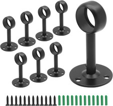 8 Pcs 1-1/4 Inch Ceiling Curtain Rod Brackets, Heavy Duty Shower Ceiling Mount R
