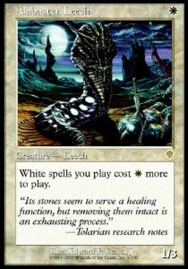 Magic/MTG Alabaster Leech INV-1 Rare Englisch Good Foil