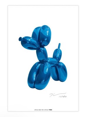 Signed Jeff Koons Poster: Balloon Dog (Blue) from The Broad Museum