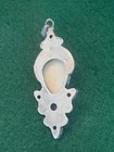 VINTAGE CARVED FACE, MULTI GEM & .925 STERLING PENDANT — photo 2