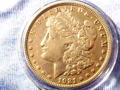 1921 D  Morgan Silver Dollar Circulated  EF/AU Nice Details - Small D Reverse A1