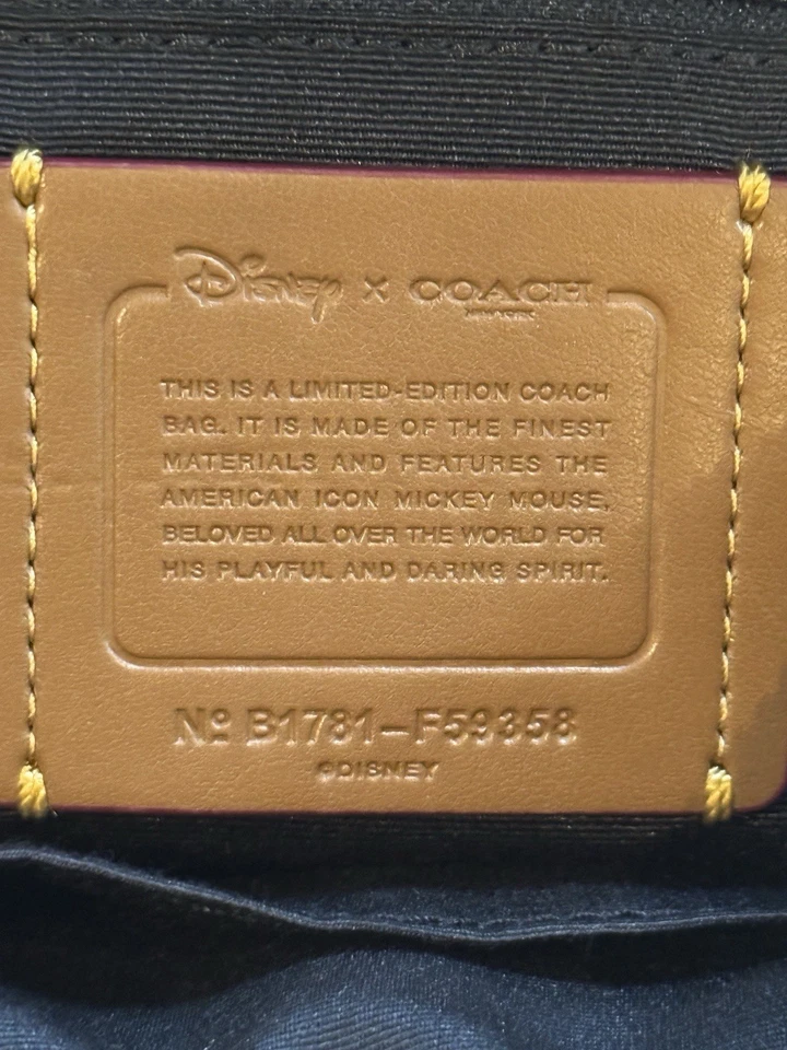 Mochila Mickey Coach Charlie Bandana Edición Limitada F59353 Disney RARA NUEVA CON ETIQUETAS Foto 4 de 4