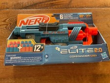 Nerf Elite 2.0 Commander RD-6 Blaster, 12 Official Nerf Darts, 6-Dart Rotating