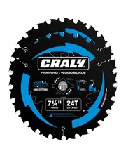 7-1/4 Inch 24 Teeth Wood Cutting Framing Circular Saw Blade, 5/8 Inch Arbor, ...