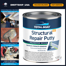 Marine Grade Polyester Repair Putty - Long Strand Fiber Fiberglass Filler for Bo